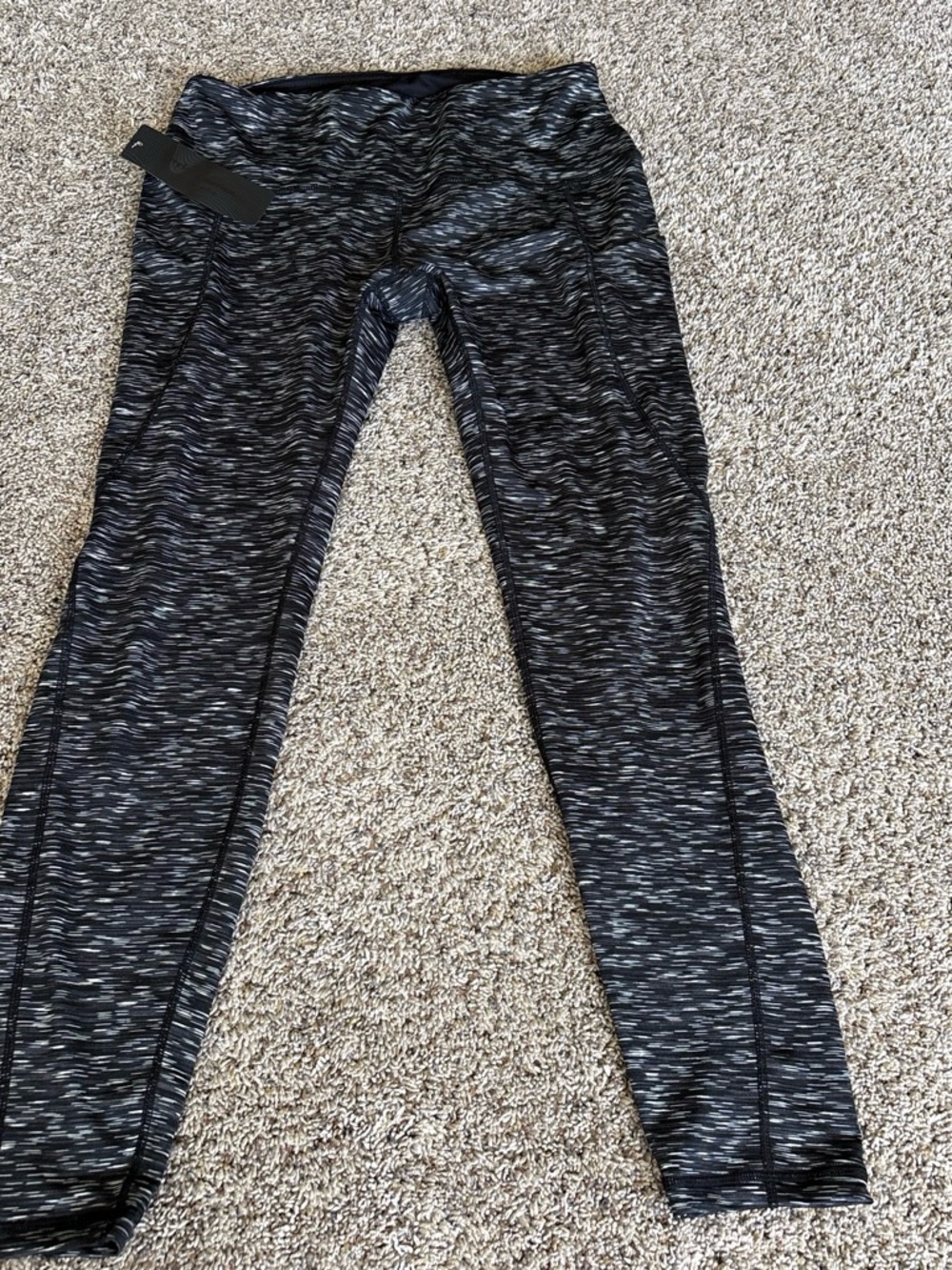 Women's Black Space-Dye Leggings - Everyday Stretch